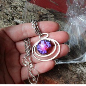 Floating Fire Opal Necklace, Fire Opal Necklace, Dragon's Breath Necklace!